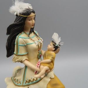 Hamilton A Love Eternal Collection Native American Mother & Child Resin Figure 6